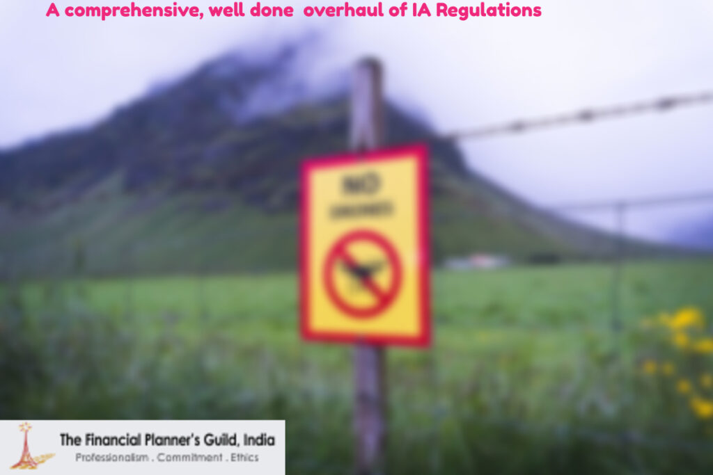 A comprehensive, well done overhaul of IA Regulations